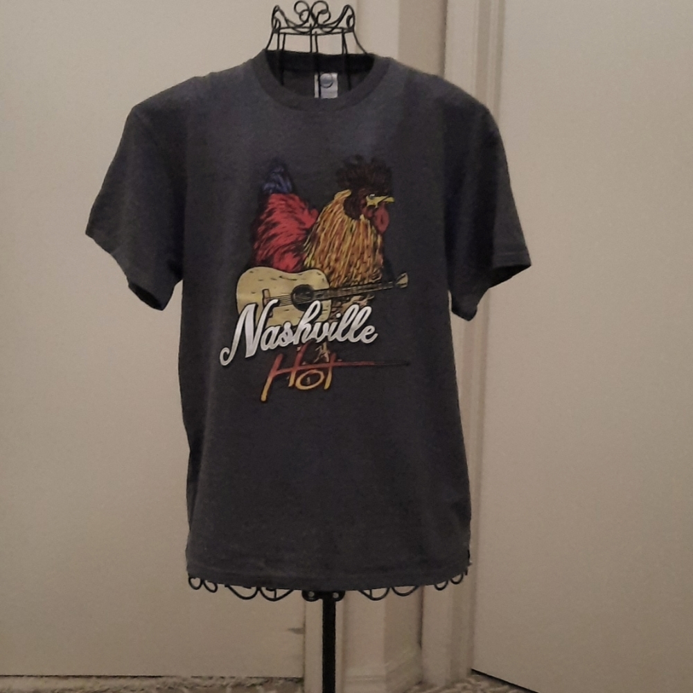 Delta Charcoal Gray Nashville Rooster Graphic Tee